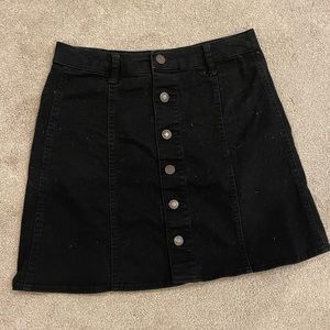 black denim skirt